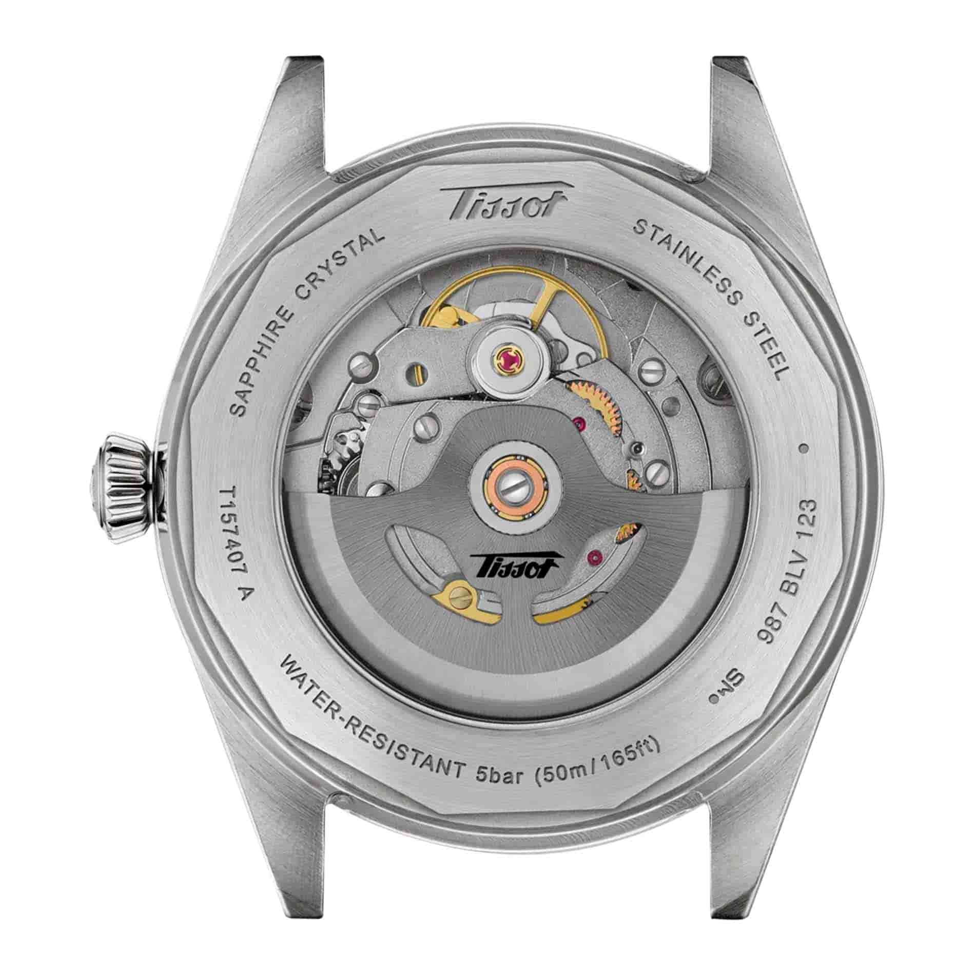 Tissot Visodate 39 mm med transparent bagkasse og automatisk urværk