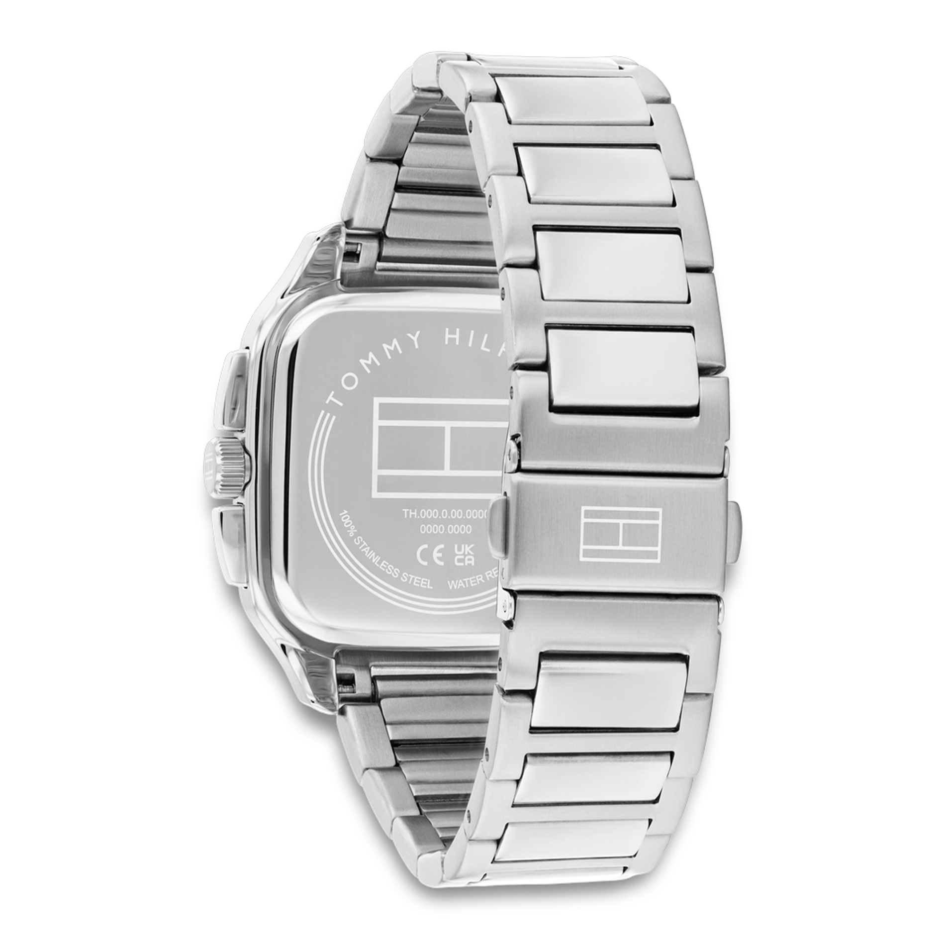 Bagside af Tommy Hilfiger Herald Skeleton 37 mm herreur i rustfrit stål 1710758