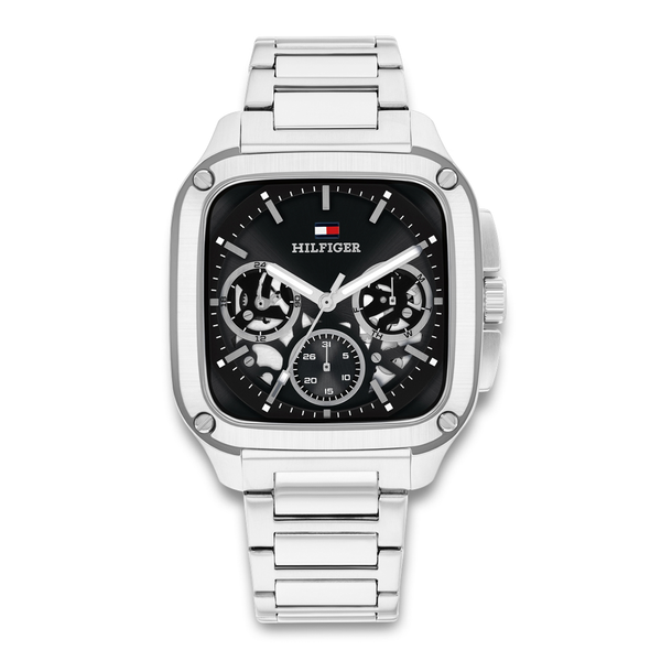 Tommy Hilfiger Herald Skeleton 37 mm herreur med sort skeleton-inspireret urskive 1710758