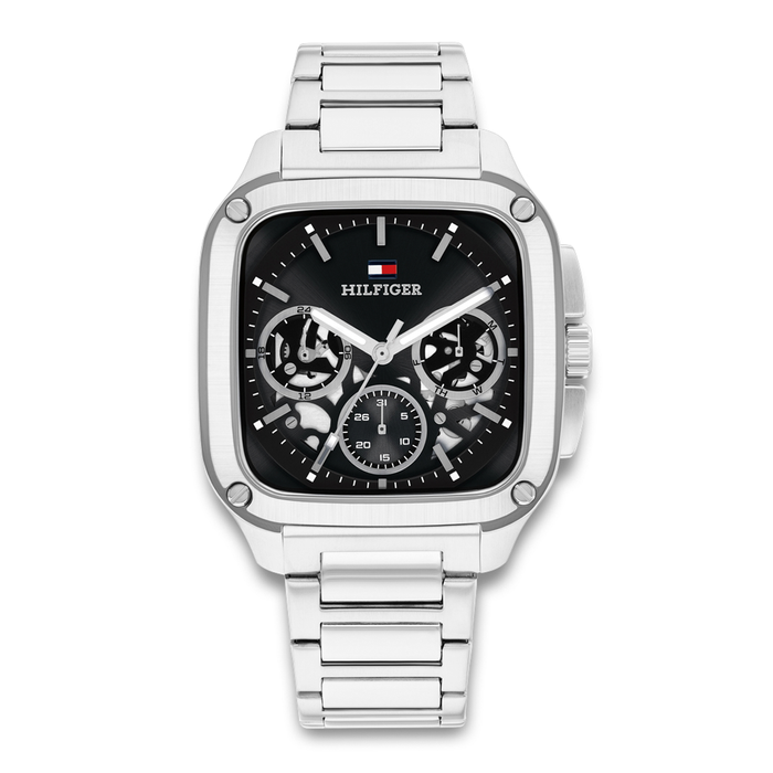 Tommy Hilfiger Herald Skeleton 37 mm herreur med sort skeleton-inspireret urskive 1710758