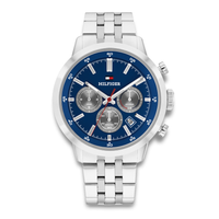 Tommy Hilfiger Kent 43 mm herreur med blå urskive og kronograf 1710753