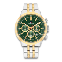 Tommy Hilfiger Kent 43 mm herreur med grøn urskive og kronograf 1710754