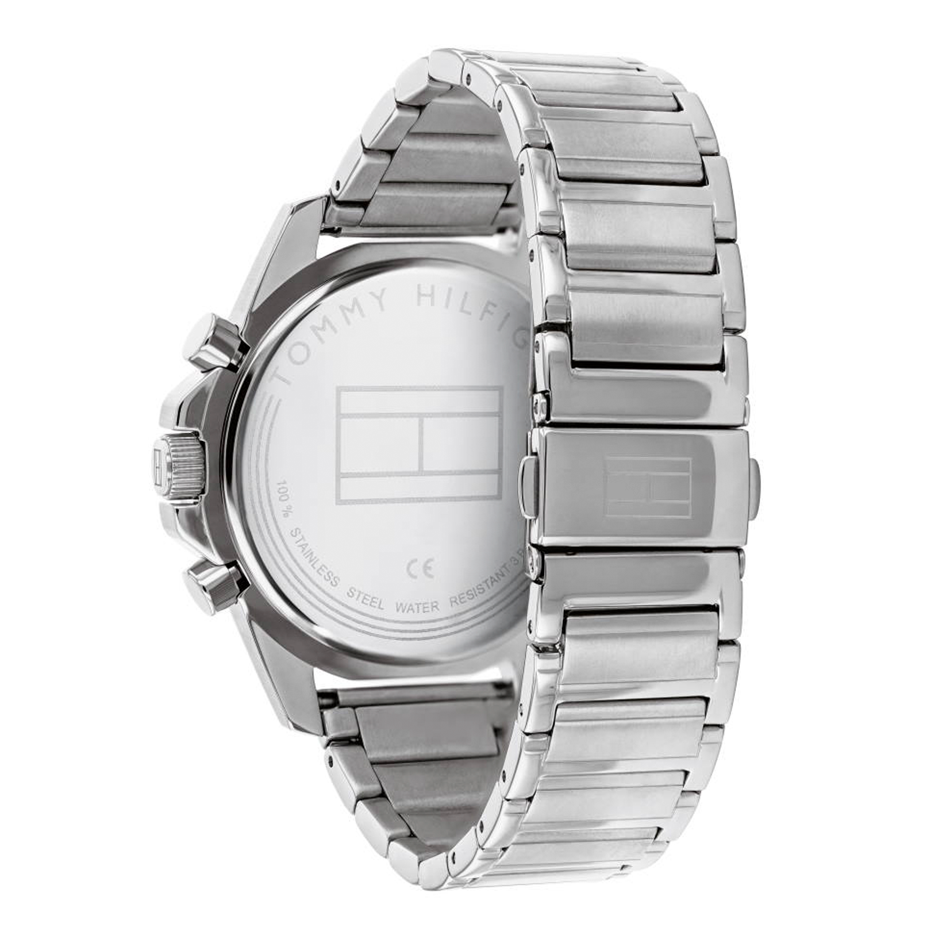 Bagside af Tommy Hilfiger Mason 45 mm herreur 1791788 i rustfrit stål