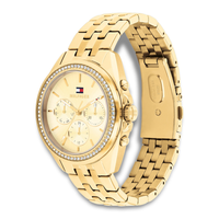 Tommy Hilfiger Mellie 36 mm dameur 1782803 i guldfarvet stål set fra vinkel