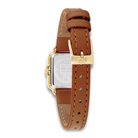 Bagside af Tommy Hilfiger Mia 22 mm dameur 1782859 med brun læderrem
