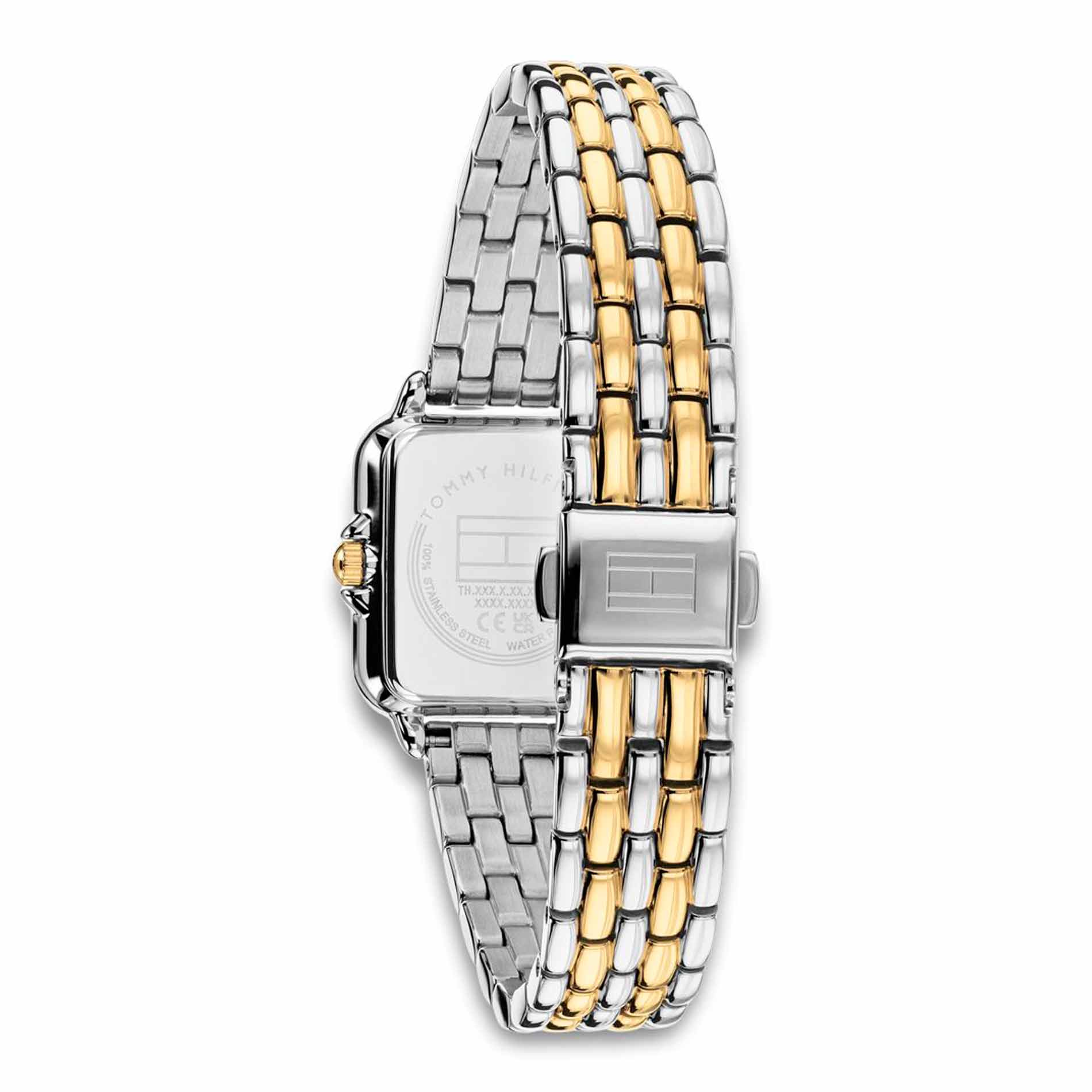 Bagsiden af Tommy Hilfiger Mia 22 mm dameur 1782915 med stållænke