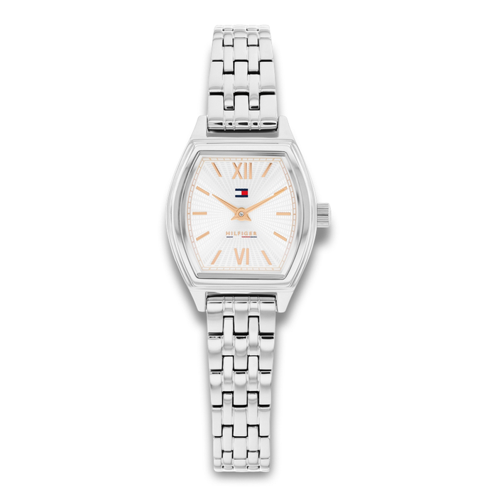 Tommy Hilfiger Norah 21 mm dameur 1782872 med sølvfarvet stållænke og lys urskive