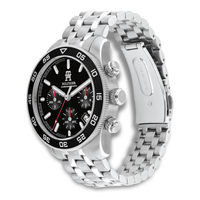 Tommy Hilfiger TH85 Chrono 41 mm herreur med sort skive set fra siden 1792156