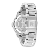 Bagside af Tommy Hilfiger TH85 Crystals 36 mm dameur med stållænke og krystaller 1782759