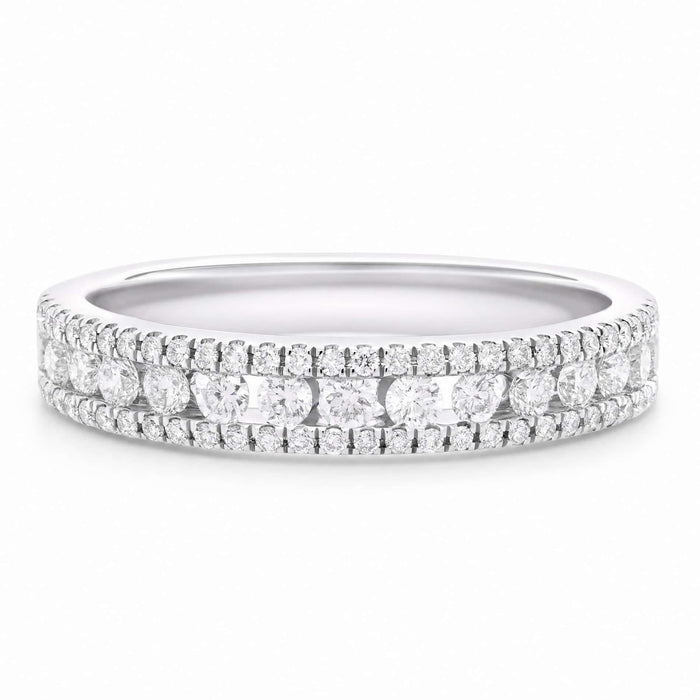 Vanessa alliancering i 18 karat hvidguld med 0,45 carat diamanter