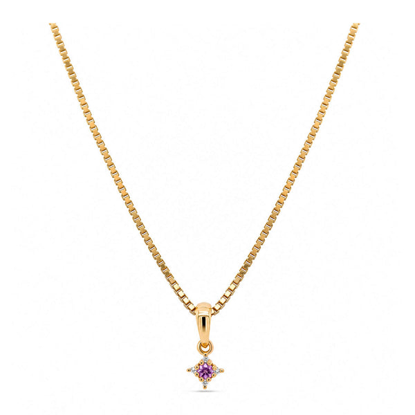 Wilma pink safir vedhæng i 18 karat guld med pink safir og diamanter